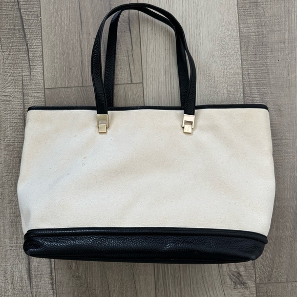 Kate Spade Leather & Cavas Tote - Picture 9 of 12